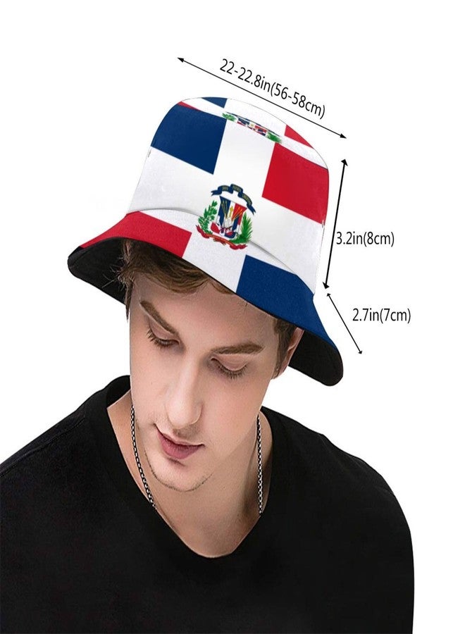 KKRMTUG Dominican Republic Flag Bucket Hat for Women Men Dominican Republic Fisherman Hats Outdoor Summer Sun Protection Travel Hiking Caps - Image 3